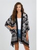 Summer Pattern Print Kimono W/ Tassel Detailing